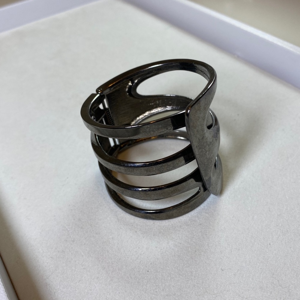 Hematite Statement Clamp Bracelet - image 3